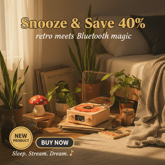 TechMX™ Mini Retro White Noise Speaker - High Fidelity Bluetooth Edition - Techmxshop.store