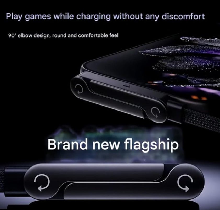 TechMX™ 2 - In - 1 Invisible Holder Charger Cable - 240W Fast Charging Cord with Integrated Phone Stand - Techmxshop.store