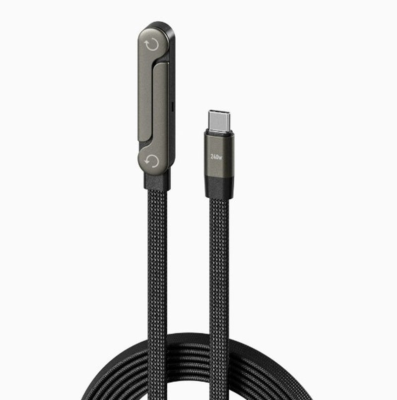 TechMX™ 2 - In - 1 Invisible Holder Charger Cable - 240W Fast Charging Cord with Integrated Phone Stand - Techmxshop.store